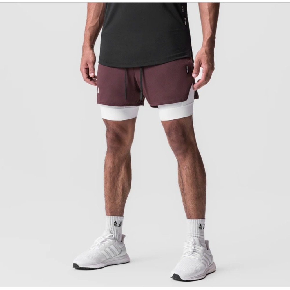 ASRV Silver-Lite Liner Shorts Mens Small Purple 5" Inseam Running Gym Training